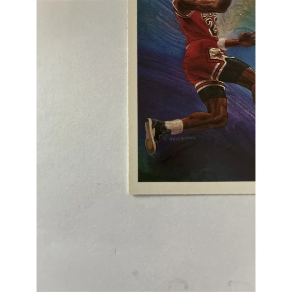 1990-91 NBA Hoops - Art Card Team Checklist Michael Jordan‎ #358